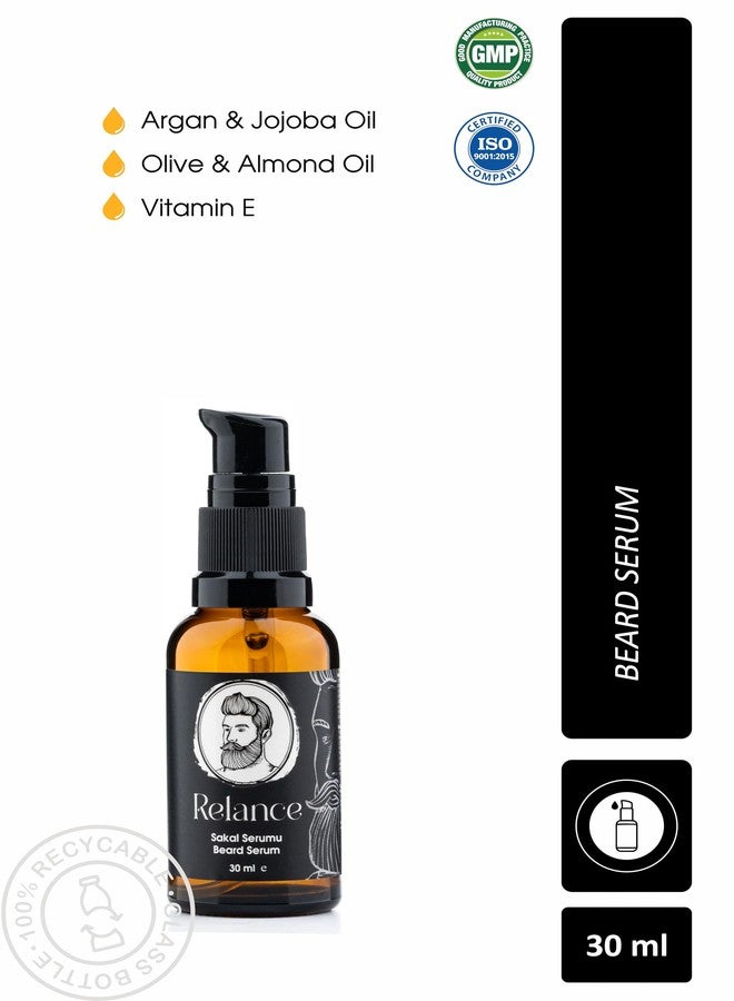 Relance Premium Beard Serum, Black and Amber Glass Bottle, 30ml - Image 2